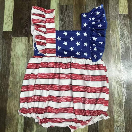 Girls Stars and Stripes romper